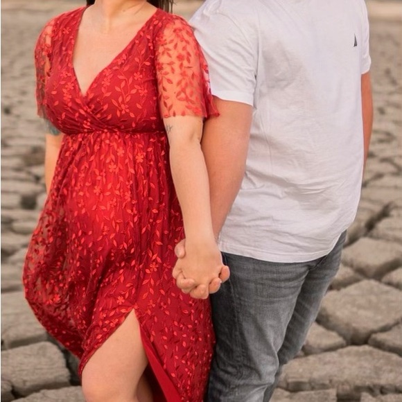 Baltic Born Red Floral Maxi Dress - Picture 2 of 4